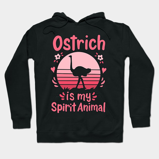 Ostrich Spirit Animal Hoodie by KAWAIITEE